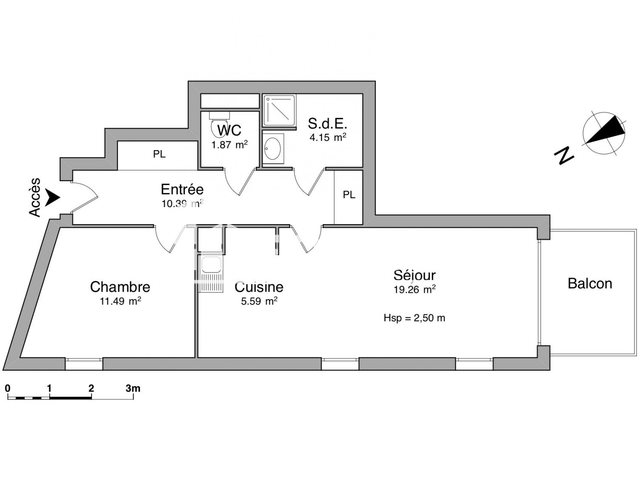 Appartement à louer, 52m², Rennes