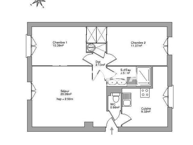 Appartement à louer, 57m², Vallauris