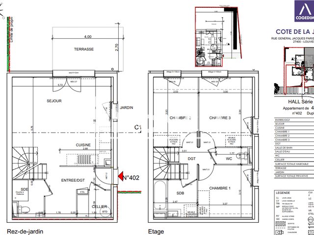 Appartement à louer, 80m², Louviers