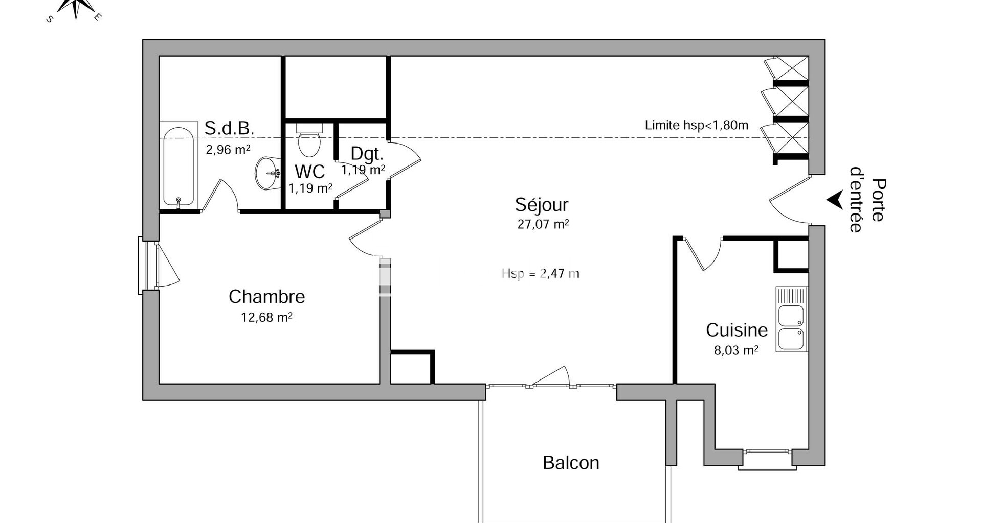 Appartement à louer, 53m², Griesheim-sur-Souffel