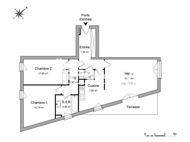 Appartement à louer, 71m², Vandoeuvre-lès-Nancy
