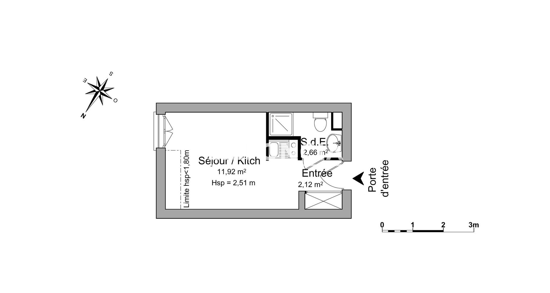 Appartement à louer, 17m², Antony