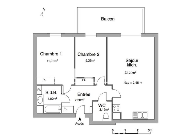 Appartement à louer, 57m², Montpellier