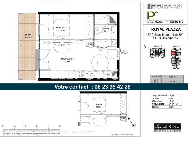 Appartement à louer, 36m², Colombelles