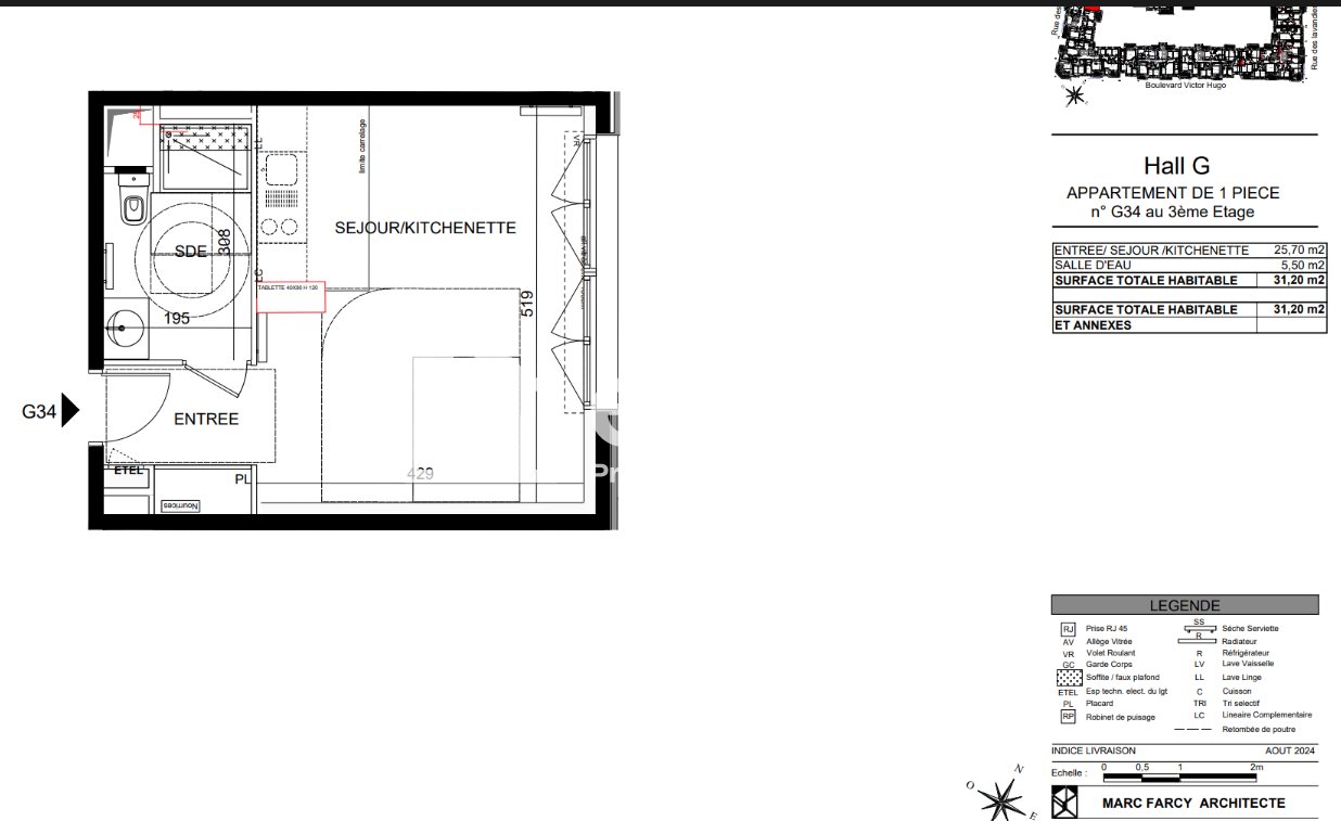 Appartement à louer, 31m², Saint-Ouen-sur-Seine