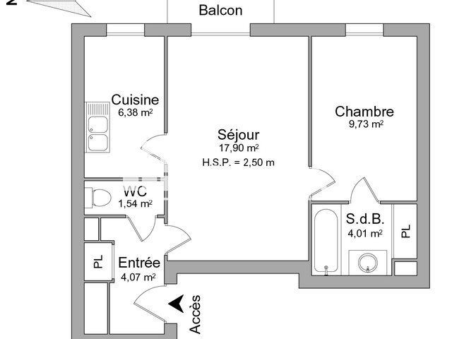 Appartement à louer, 43m², Rouen