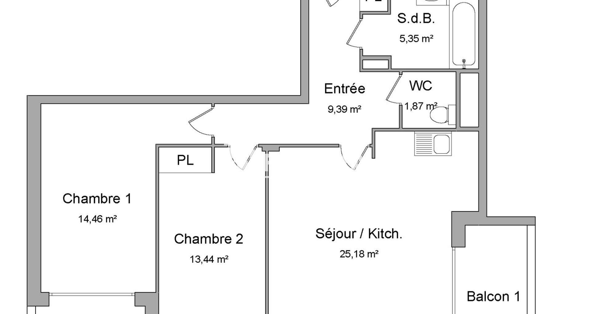 Appartement à louer, 69m², Cergy
