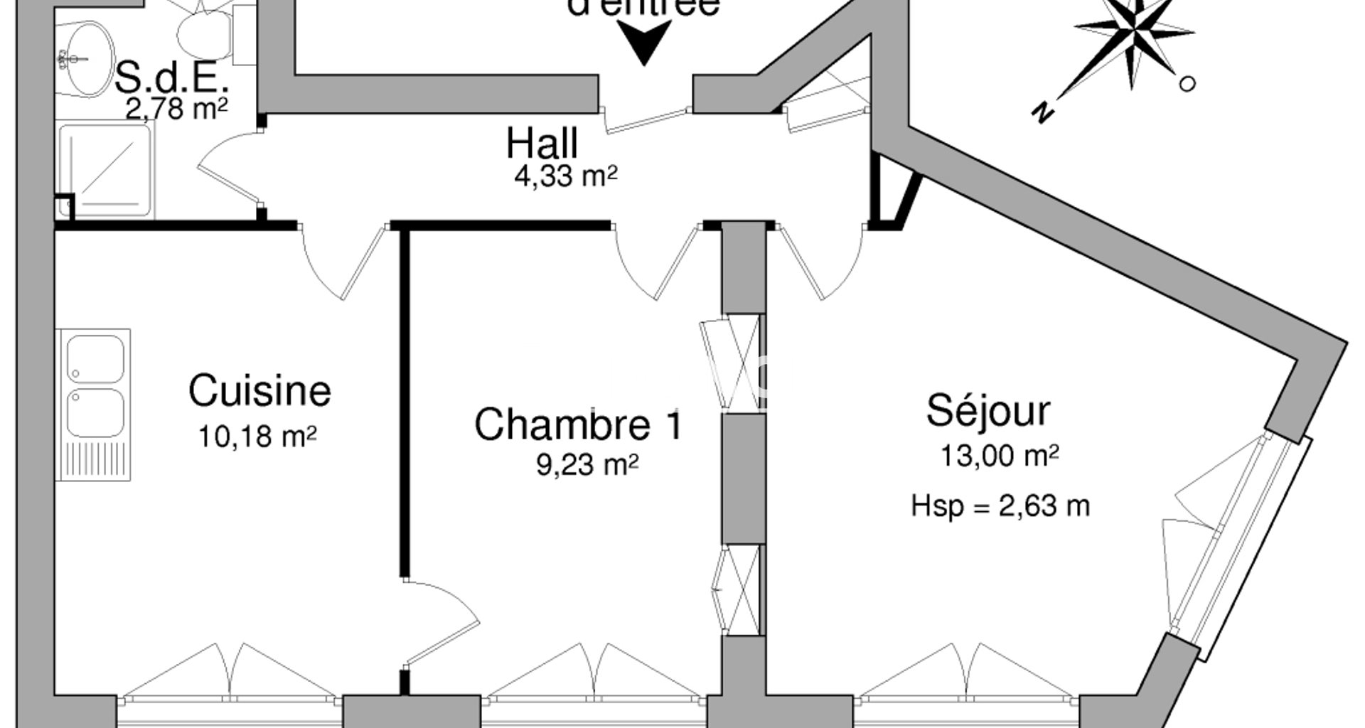 Appartement à louer, 39m², Paris 13ème