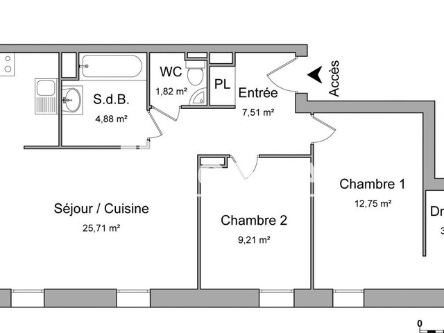 Appartement à louer, 65m², Souffelweyersheim