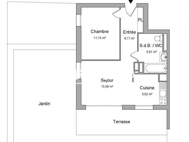Appartement à louer, 43m², Saint-Jacques-de-la-Lande