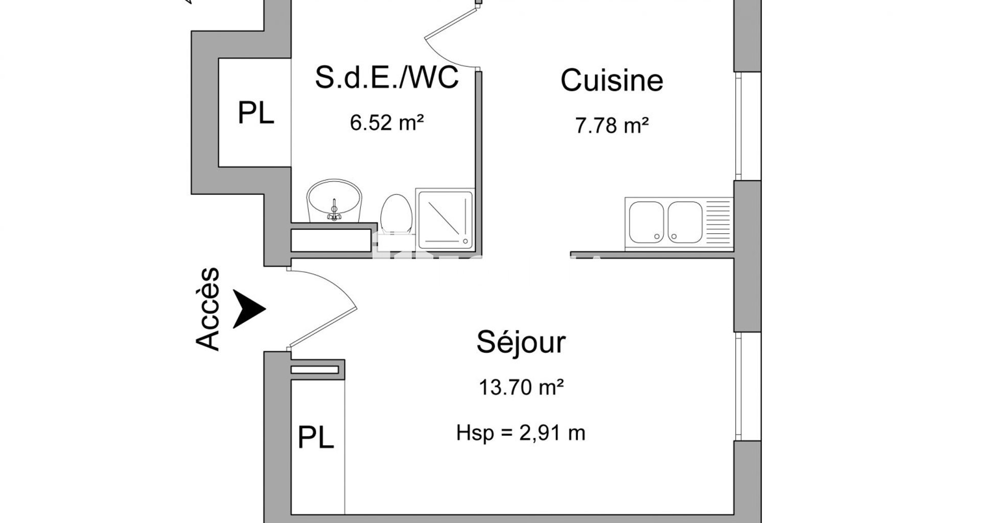 Appartement à louer, 28m², Donzère
