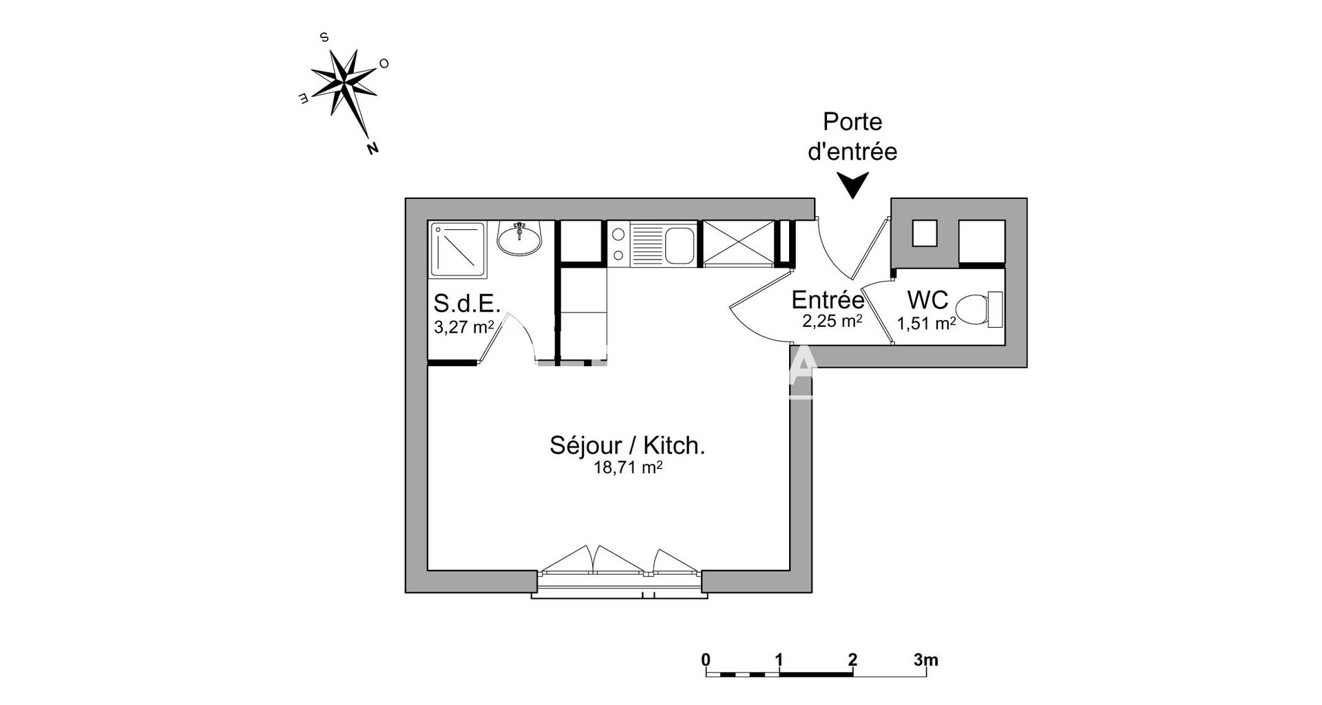 Appartement à louer, 25m², Vincennes