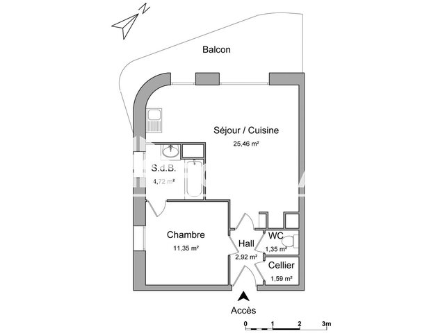 Appartement à louer, 47m², Marquette-lez-Lille