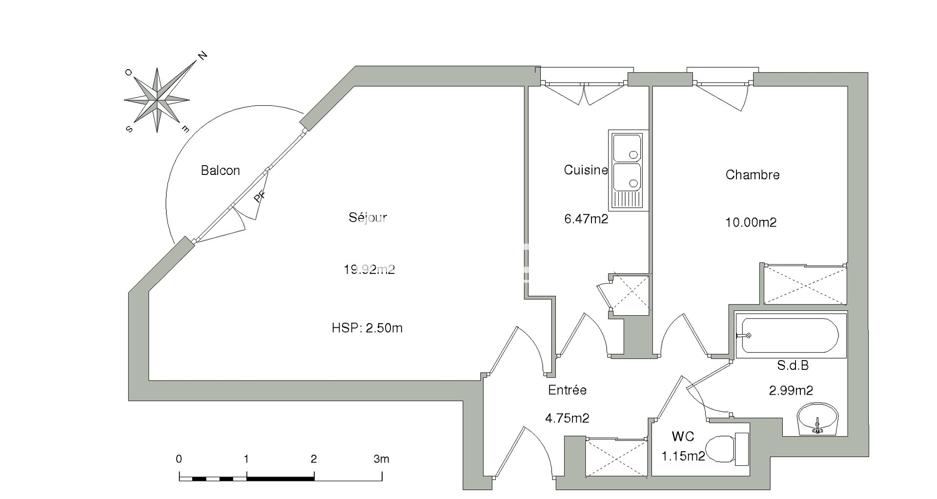 Appartement à louer, 45m², Sucy-en-Brie