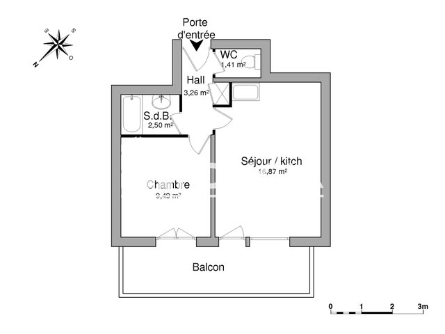 Appartement à louer, 33m², Gaillard
