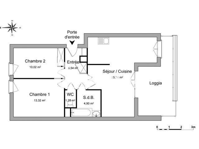 Appartement à louer, 60m², Grenoble