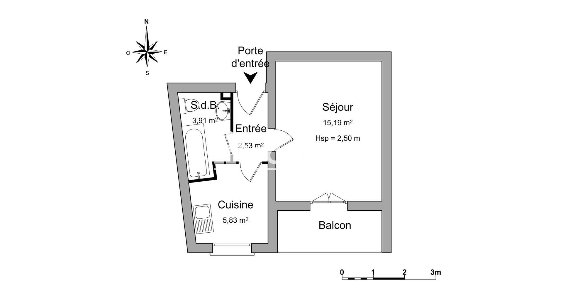 Appartement à louer, 27m², Antony