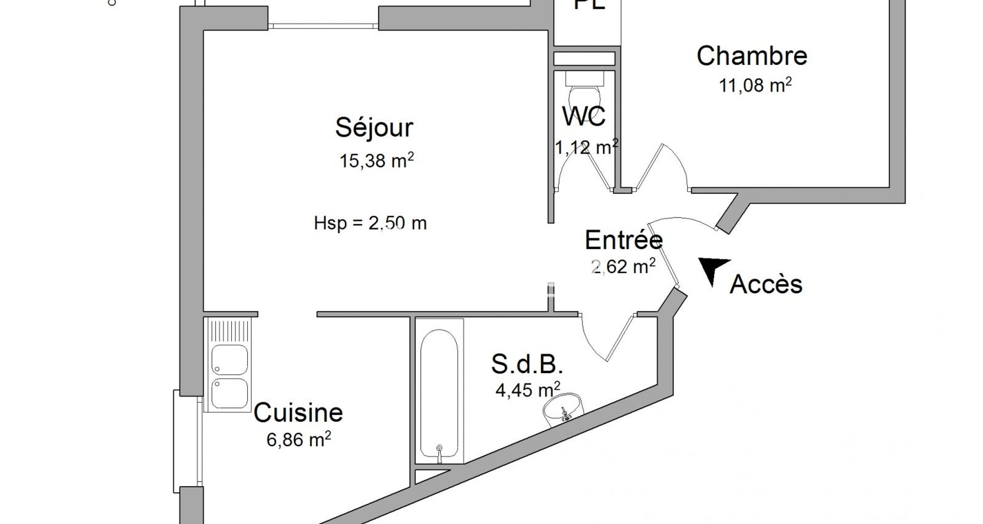 Appartement à louer, 41m², Tours
