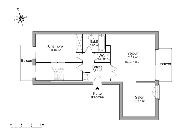 Appartement à louer, 61m², Orléans