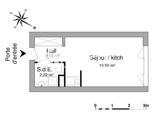 Appartement à louer, 18m², Grenoble