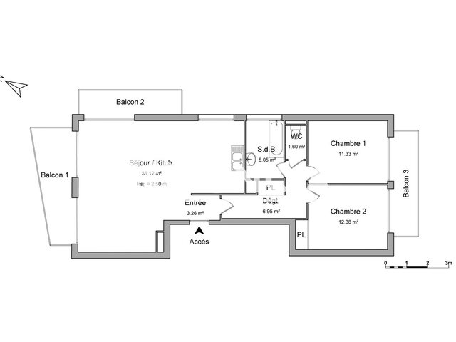 Appartement à louer, 78m², Margencel