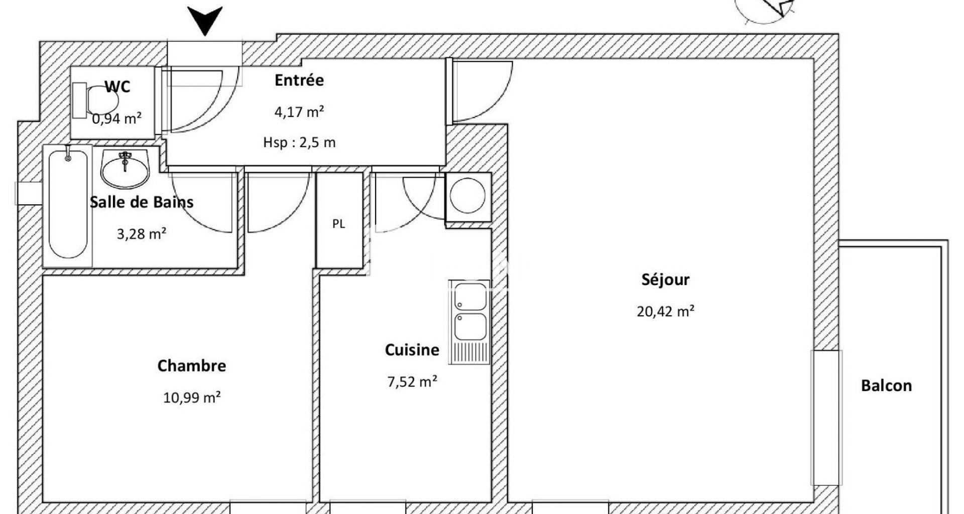 Appartement à louer, 47m², Toulouse