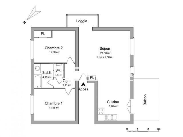 Appartement à louer, 68m², Dijon