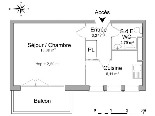 Appartement à louer, 29m², Saint-Pryvé-Saint-Mesmin