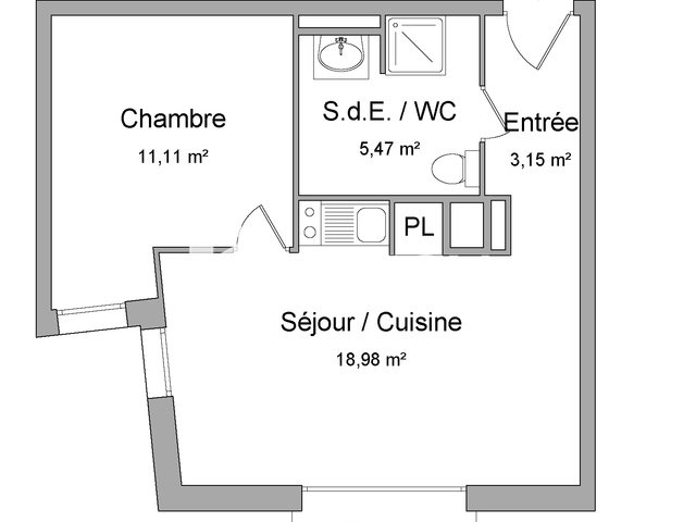 Appartement à louer, 38m², Rennes
