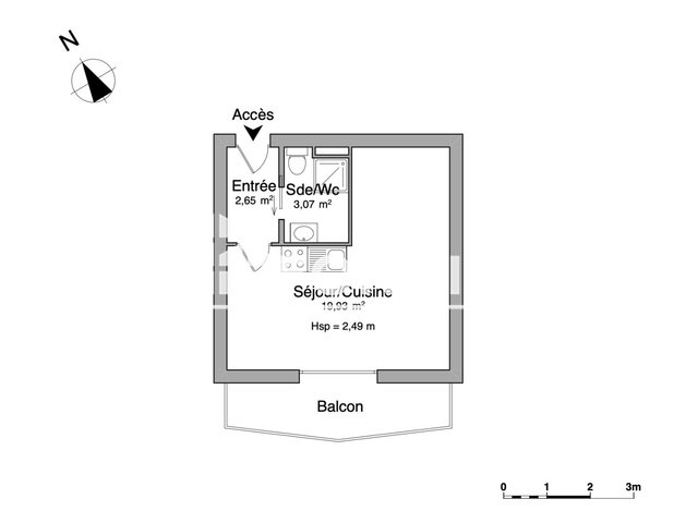 Appartement à louer, 26m², Fameck