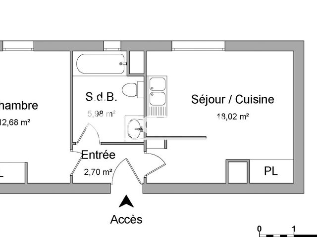 Appartement à louer, 39m², Le Grand-Quevilly