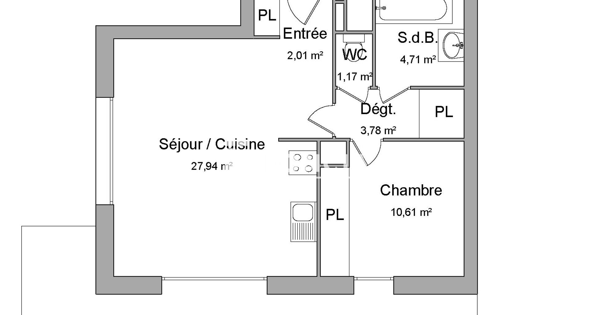 Appartement à vendre, 50m², Grenoble