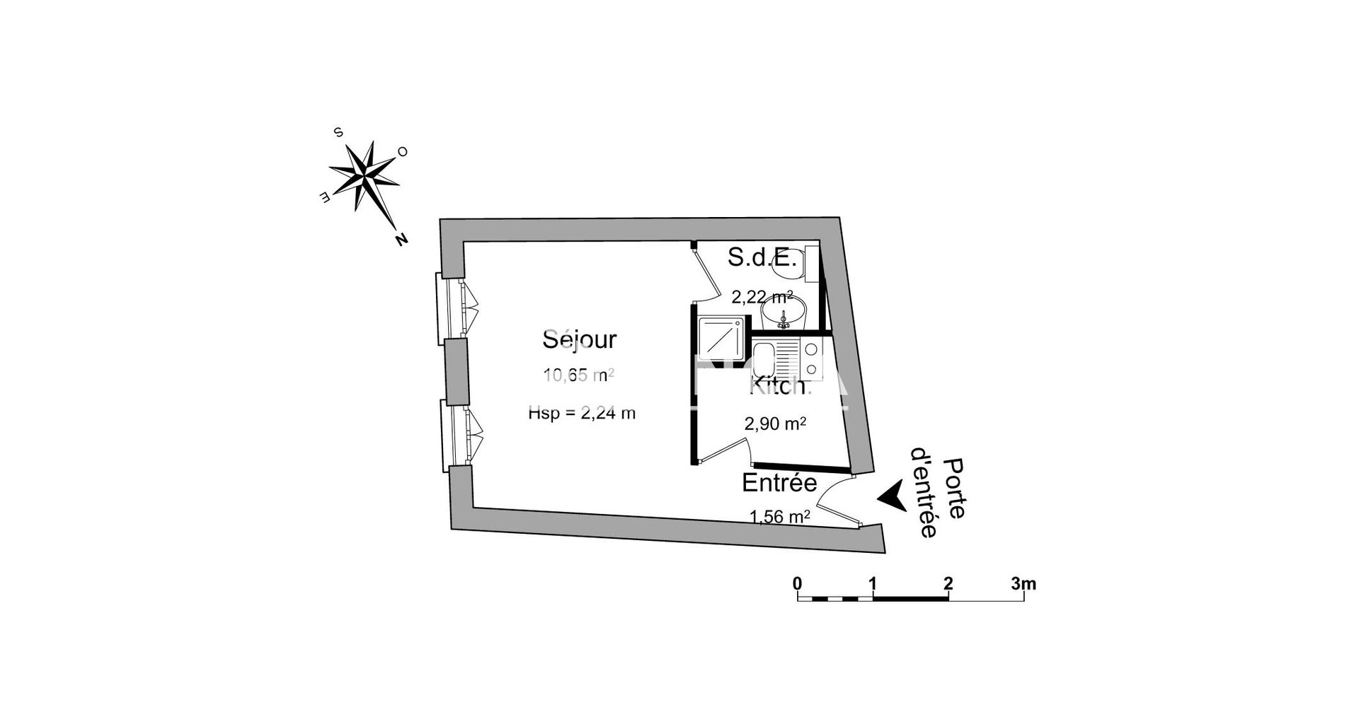 Appartement à louer, 17m², Saint-Germain-en-Laye