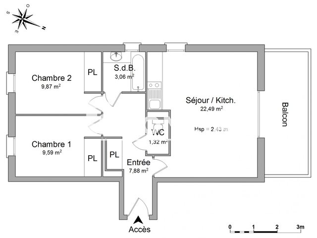 Appartement à louer, 54m², Onet-le-Château