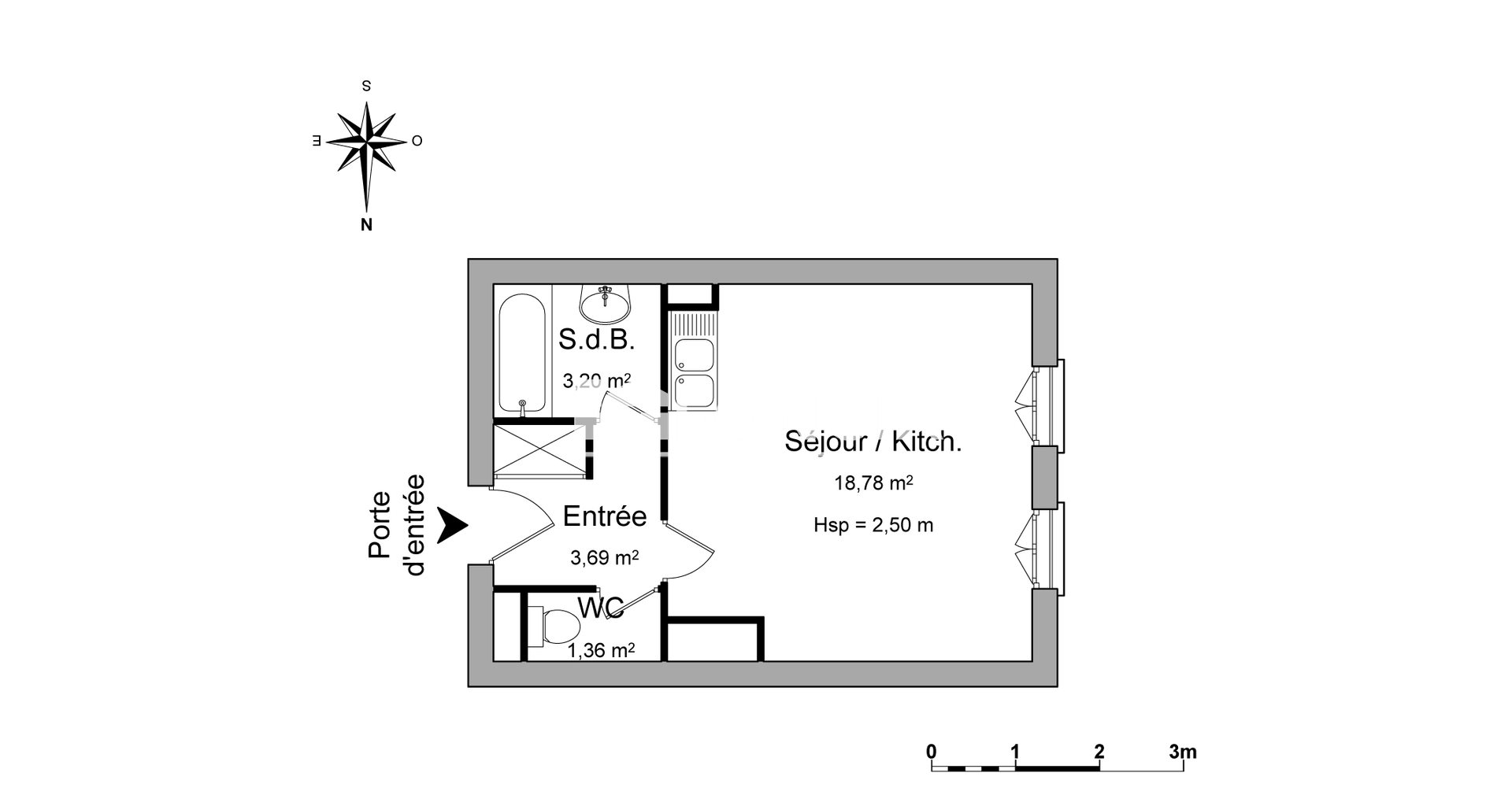 Appartement à louer, 27m², Pontault-Combault