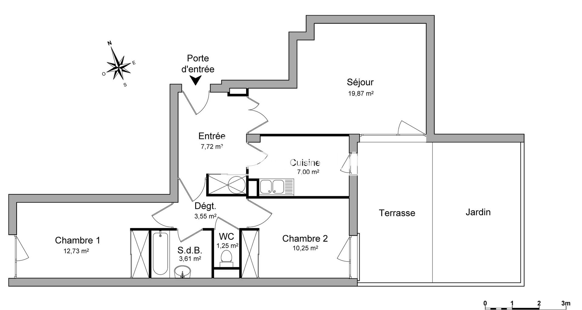 Appartement à louer, 65m², Châtenay-Malabry