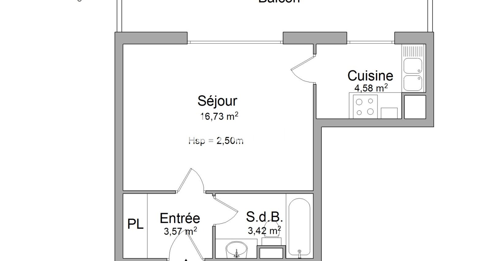 Appartement à louer, 28m², Talence