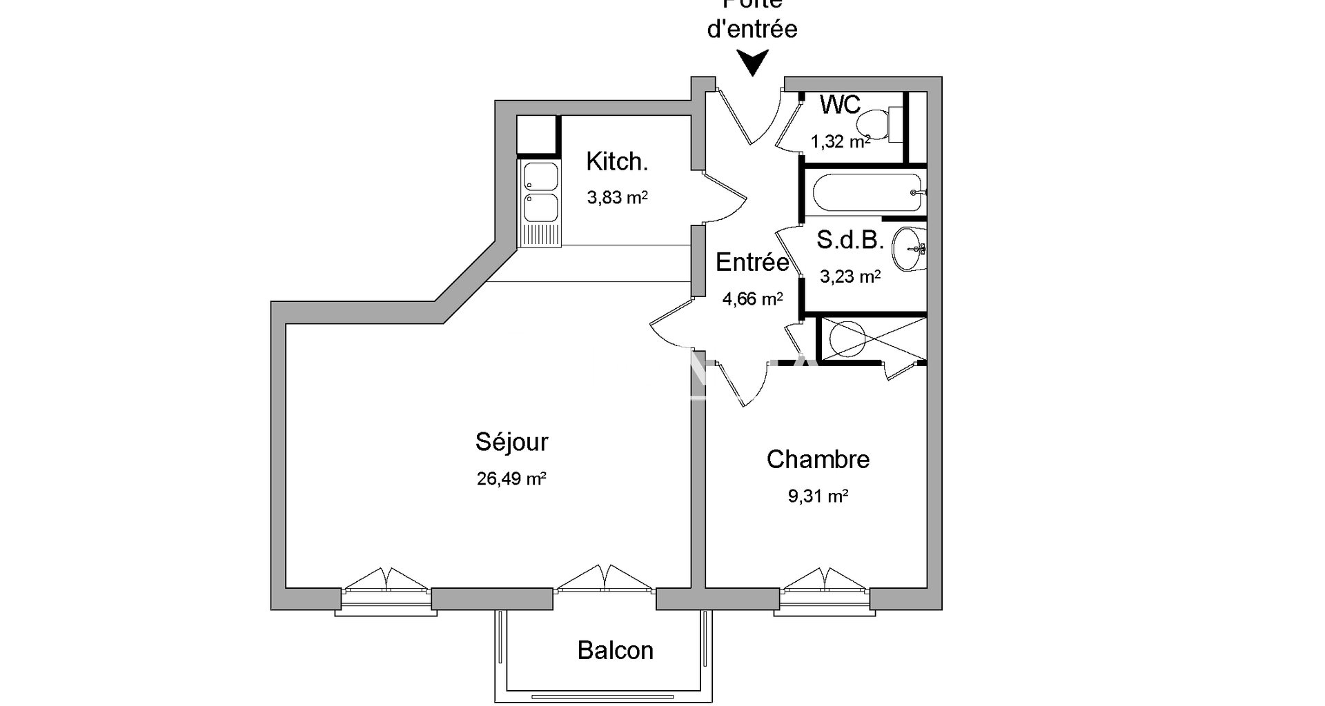 Appartement à louer, 45m², Mantes-la-Jolie