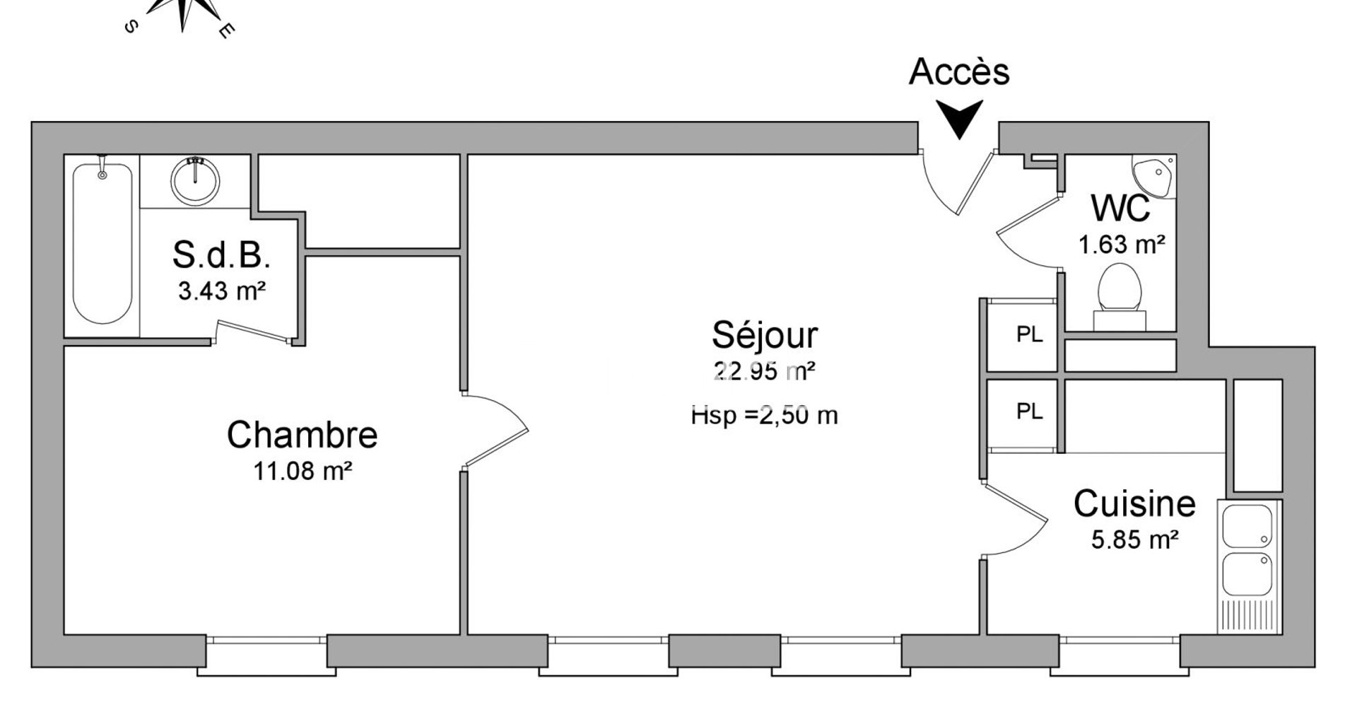 Appartement à louer, 44m², Le Vésinet