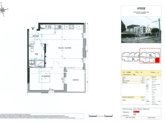 Appartement à louer, 47m², Lormont