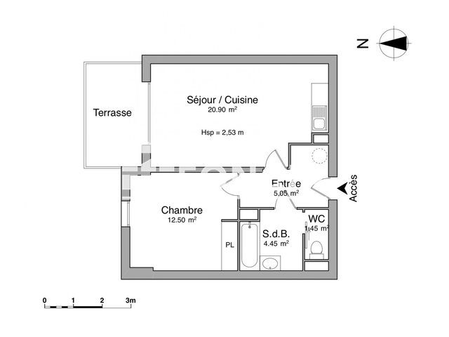 Appartement à louer, 44m², Montpellier