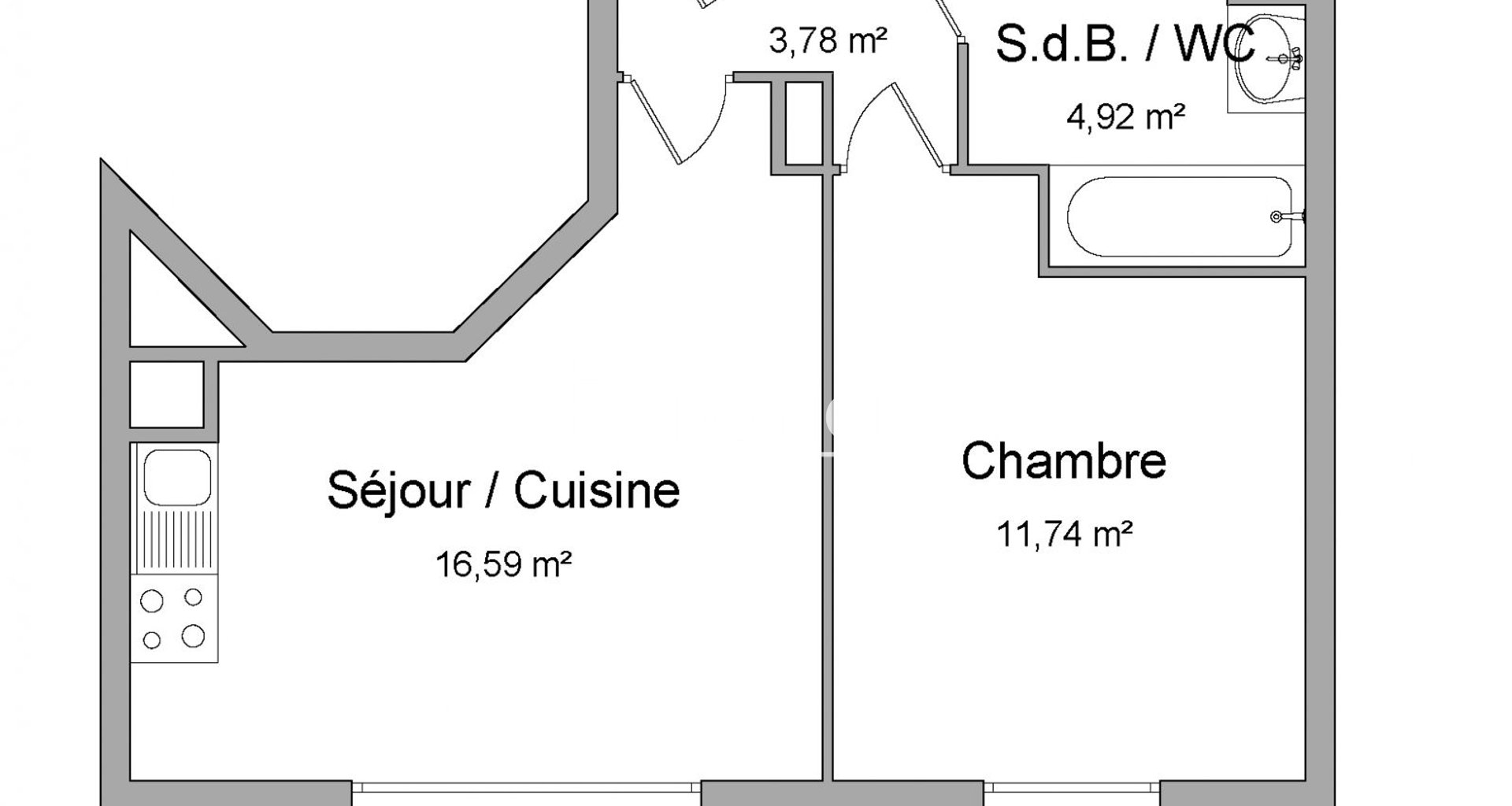Appartement à louer, 37m², Chassieu