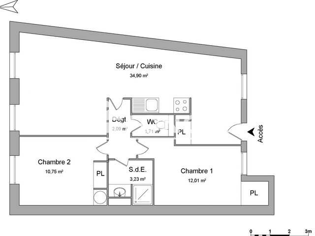 Appartement à louer, 64m², Bayonne