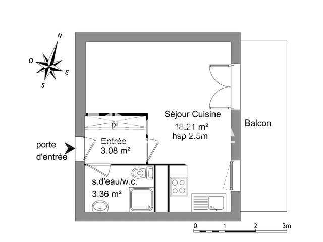 Appartement à louer, 24m², Montpellier