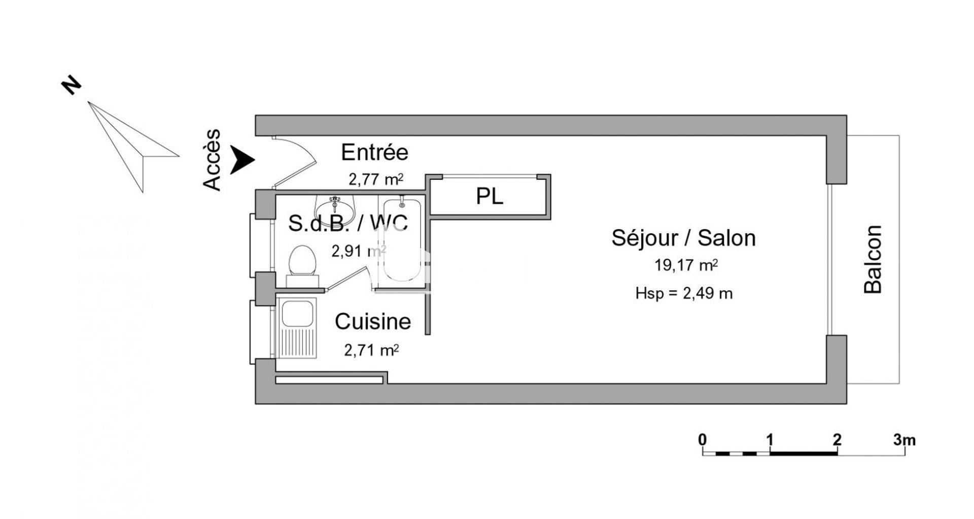 Appartement à louer, 27m², Ermont