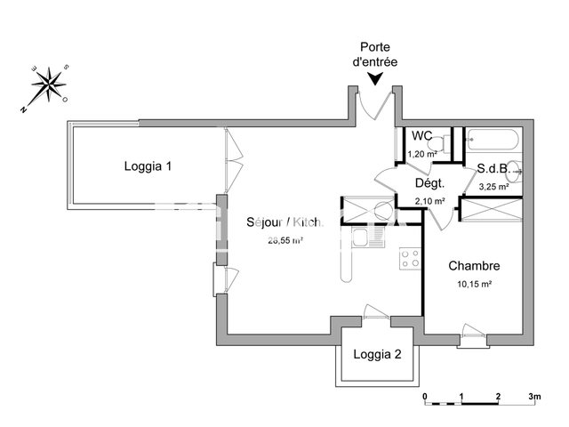 Appartement à louer, 45m², Béziers