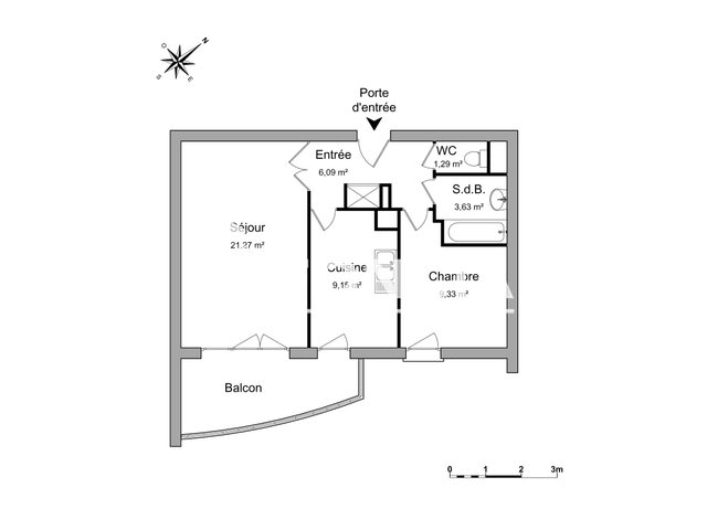 Appartement à louer, 50m², Saint-Martin-d'Hères