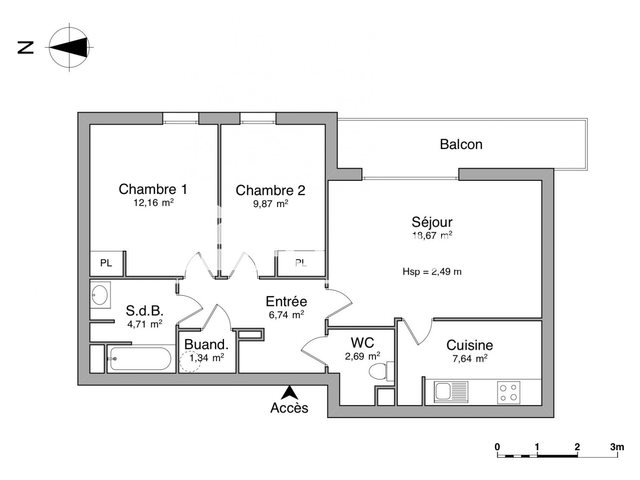 Appartement à louer, 63m², Eysines