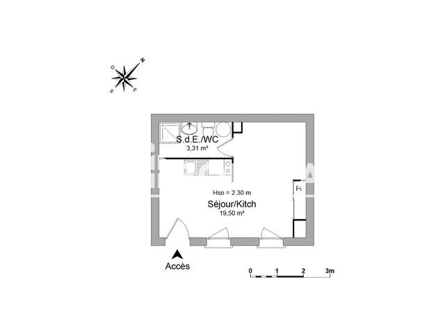 Appartement à louer, 22m², Rochefort
