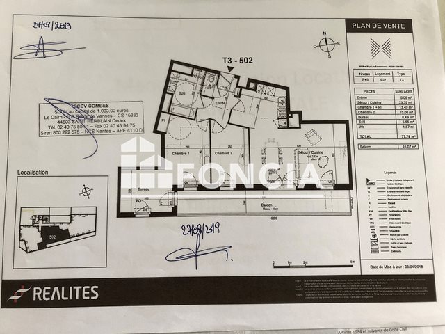 Appartement à louer, 77m², Rennes